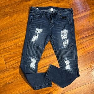 True Religion Halle Mid Rise Super Skinny sz 34